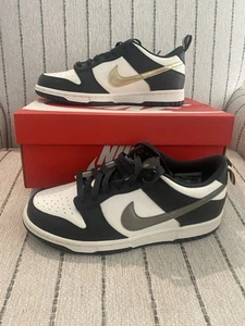 Nike Dunk Low SE Size 6.5Y DH9764-001 Off Noir Summit Metallic Shoes - Picture 1 of 5
