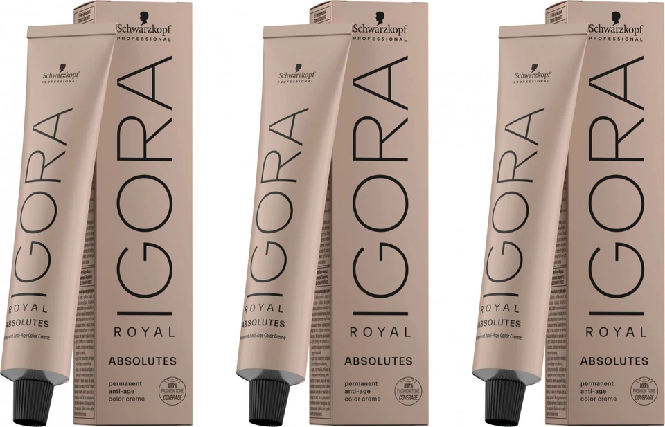 Schwarzkopf Igora Royal Absolutes 6-80 Dunkelblond Rot Natur 3x60 ml