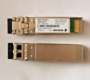 Ericsson RDH10250/1 10GBASE-SR SFP+SR 10GE 850nm 300m - Imagen 1 de 3