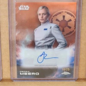 Dedra Meero 2025 Topps Chrome Star Wars Denise Gough Orange Refractor Auto 10/25 - Picture 1 of 3