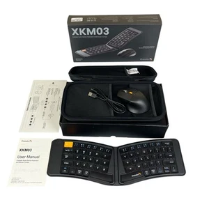 ProtoArc XKM03 Bluetooth Ergonómico Plegable Teclado y Ratón Sin Dongle Probado - Imagen 1 de 11