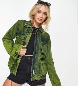 ALLSAINTS Finch Military Jacke in Acid Lime Damen Größe 6 - nie getragen - RAR - Bild 1 von 18