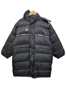 Mizuno Bench Coat L Nylon Black Down 80% Feather 20% Used - Picture 1 of 5