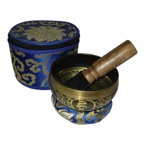 Tibetan Singing Bowl Meditation - 4" Sound Bowl With Soft Case - Picture 1 of 4