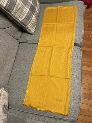 Tory Burch Mosaic logo Jacquard Scarf In Daylily Made In France 80 In*26 In - Image 1 of 4