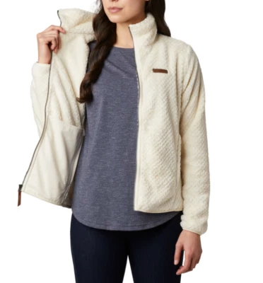 Chaqueta Columbia Sportswear Fire Side II Sherpa Cremallera Completa Marfil Talla Grande 1X NUEVA CON ETIQUETAS Foto 1 de 4