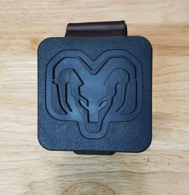 NEW 2019-2025 Dodge RAM Updated LOGO 2" Trailer Rubber Hitch Receiver PLUG, OEM - Image 1 of 4