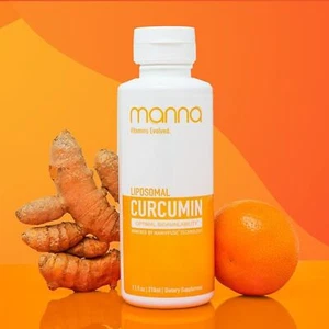 Manna Vitamins Evolved Liquid Liposomal Curcumin Turmeric Supplement 7 Fl Oz - Picture 1 of 8