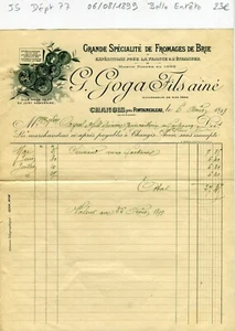 Dépt 77 - Changis près Fontainbleau - Belle Entête d'une Fromagerie 20/03/1904 - Picture 1 of 1