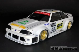 RC Body Car Drift 1:10 Ford Mustang Foxbody GT 93 Fox style APlastics New Shell - Picture 1 of 12