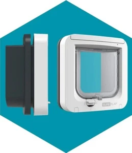 Sureflap Microchip Cat Flap Grey/White (Launching In May 2023) - Picture 1 of 3