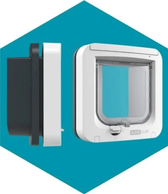 Sureflap Mikrochip Katzenklappe grau/weiß (Markteinführung im Mai 2023)