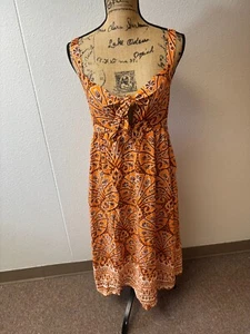 Knox Rose Women's Wide Strap Sleeveless A-Line Dress Coral Orange Floral Size S - Bild 1 von 12