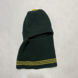 Masque de ski vintage années 80 Ski-Doo Sports vert en tricot jaune beanie