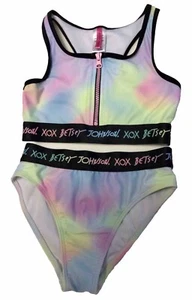 Betsy Johnson.  XOX  Girls Bathing Suit Two Piece Size 7/8 - Picture 1 of 4