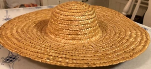 Wide Brim Sun Straw Hat for Women Summer Beach Gardening Sun Protection NEW /WOT - Picture 1 of 8