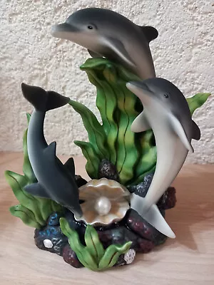 Dekorative Skulptur - 3 D - Delphine - Unterwasserwelt - Dekofigur - Bild 1 von 4
