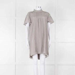 Burberry Light Grey Ditzy Floral Short Sleeve Tunic Dress - Picture 1 of 9