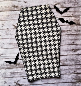 Crinkle Baby Toy Spooky Cute BatsTooth Coffin Style Handmade Little Monster - Picture 1 of 1