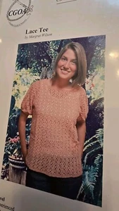 Lace Tee CROCHET Guild Of America PATTERN - Picture 1 of 4