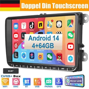 DAB+ GPS Navi Android 14 4+64G Autoradio Carplay Für VW GOLF 5 6 Touran Polo EOS - Bild 1 von 15