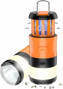 3-in-1 Camping Licht Bug Zapper Laterne USB Wiederaufladbar für Zelt Wandern Angeln - Bild 1 von 7