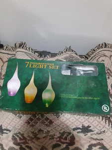 Stringa di 7 luci di natale vintage punta silicone/gomma con scatola originale - Foto 1 di 4
