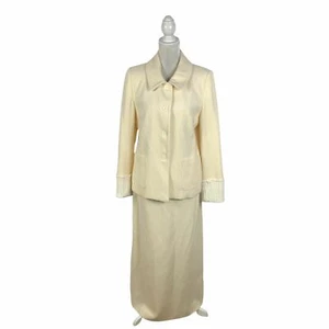 Conjunto Falda Crema Apart Impressions Lana Cachemira Suéter Puño Blazer Falda 12 - Imagen 1 de 12