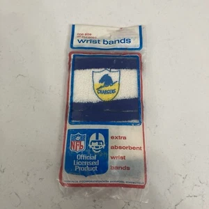 Vintage NFL Chargers Extra Absorbent Wristbands Made In USA - Picture 1 of 3