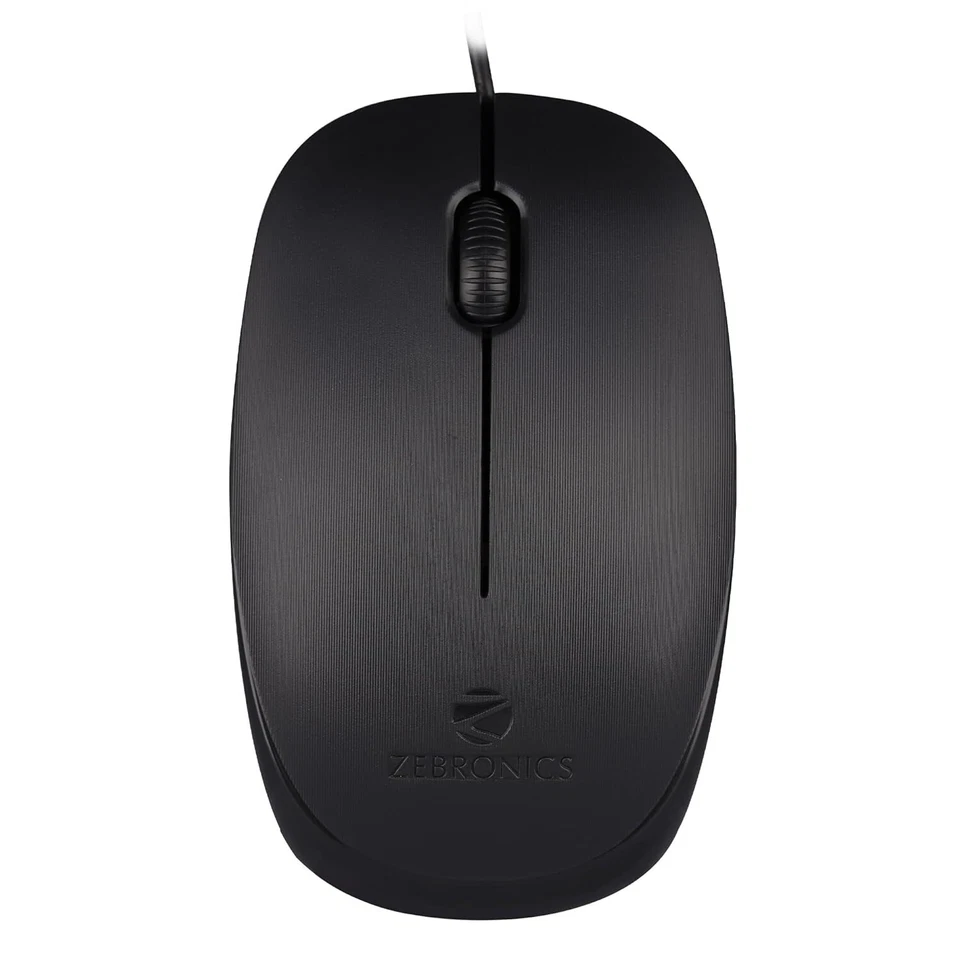 Zebronics Zeb-Power Wired USB Mouse, 3-Button, 1200 DPI Optical Sensor - Image 1 of 4