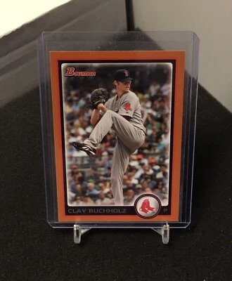Clay Bucholz Orange 2010 Bowman card 126 Boston Red Sox 035/250 - Image 1 of 2