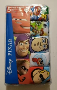 New Disney Pixar Boy's Briefs, Underwear, 5 Pack, Assorted Characters size 4 - Picture 1 of 5