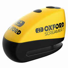 Oxford Screamer7 Alarm Disc Lock Yellow Black Motorbike Scooter Motorcycle Moped