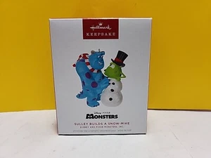 2024 Hallmark SULLEY BUILDS A SNOW-MIKE Ornament Disney Pixar MONSTERS INC New - Picture 1 of 2