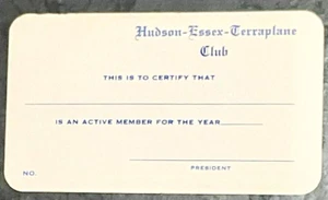 Only one Hudson Card 1940 1941 1942 1946 1947 1948 1950 1951 1952 1953 1954 1955 - Picture 1 of 2