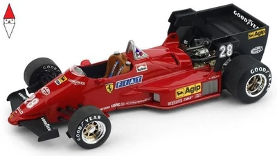 1/43 BRUMM FERRARI F1  126C4 N 28 BELGIUM GP 1984 RENE ARNOUX RED BLACK - Immagine 1 di 3