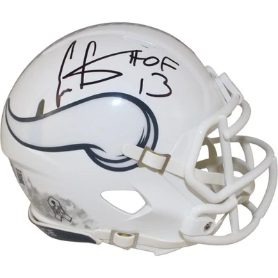 Cris Carter 亲笔签名明尼苏达维京人 2024 STS 名人堂迷你贝克特 53604 — 第 1/4 张图片