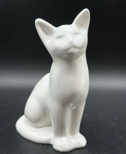 Rookwood Pottery 6182 Louise Abel Sitting White Cat Figurine - Picture 1 of 12