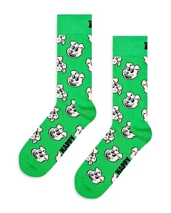 Happy Socks Doggo Socks Unisex Men 8-12 / Women 10-12.5 Green 2 Pairs - Picture 1 of 15