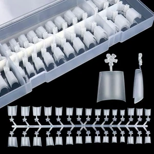 300PCS Short Coffin Nail Tips, Half Cover No C 1 Count (Pack of 300), Matte - Picture 1 of 8