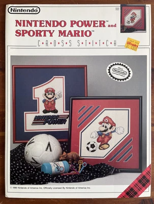 NINTENDO POWER SPORTY MARIO BROS. Cross Stitch Pattern NOS! - Image 1 of 4