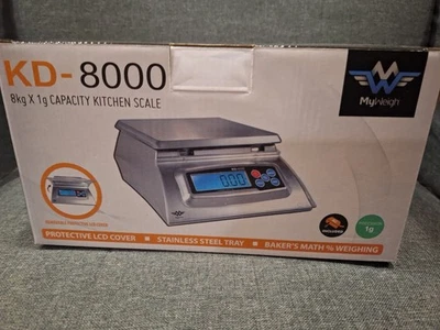 Báscula de cocina MyWeigh SCMKD8000 Baker's Math - plateada Foto 1 de 4