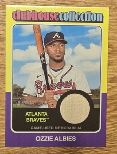 2024 Topps Heritage #CCR-OA Ozzie Albies Clubhouse Collection Bat Relic Braves - Picture 1 of 2