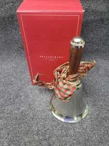Pottery Barn Bell Cocktail Shaker Holiday Barware Wood Handle Gift Boxed New - Picture 1 of 7