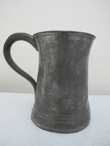 Victorian WHEEL INN British Public House PEWTER Imperial 1 Pint Ale Tankard Mug - Picture 1 of 6