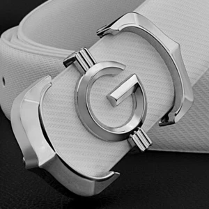 DESIGNER BELTS MEN HIGH QUALITY GENUINE LEATHER FASHION G BELT MEN LUXURY BRAND - Picture 1 of 20