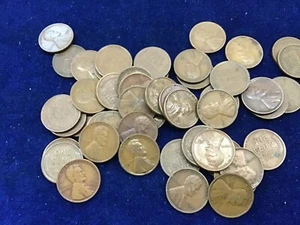 1928-D Lincoln Wheat Cent Roll of 50 Coins Avg Circ G-F     E1267 - Picture 1 of 7