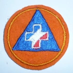 FRENCH SECURITE CIVILE / CIVIL DEFENCE CLOTH PATCH APPROX 45MM DIAMETER. - Picture 1 of 1