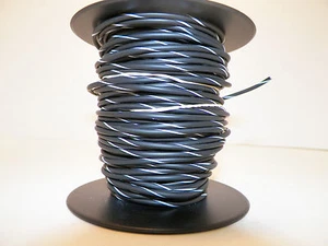 100 FUSSSPULE 16 STÄRKE GXL HI TEMP DRAHT SCHWARZ/WEISS STREIFEN AUTOMOBILFÜSSE - Bild 1 von 2