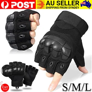 Military Tactical Glove Winter Half Finger Fingerless Gloves Army Combat Hunting - Picture 1 of 12